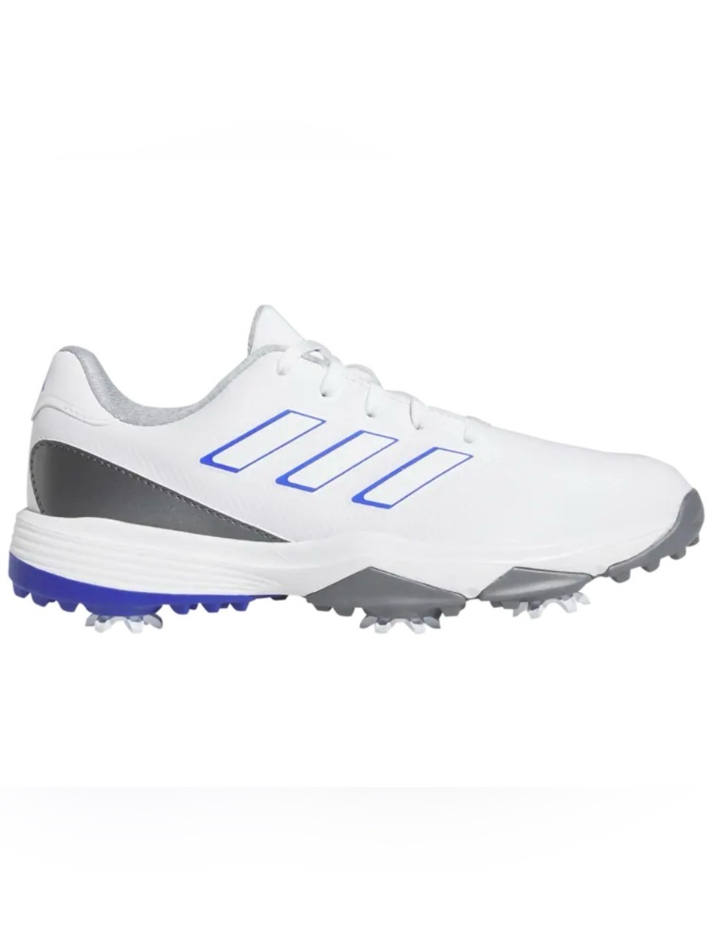Adidas Sz 4 Junior ZG23 Spiked Golf Shoe - White/Blue